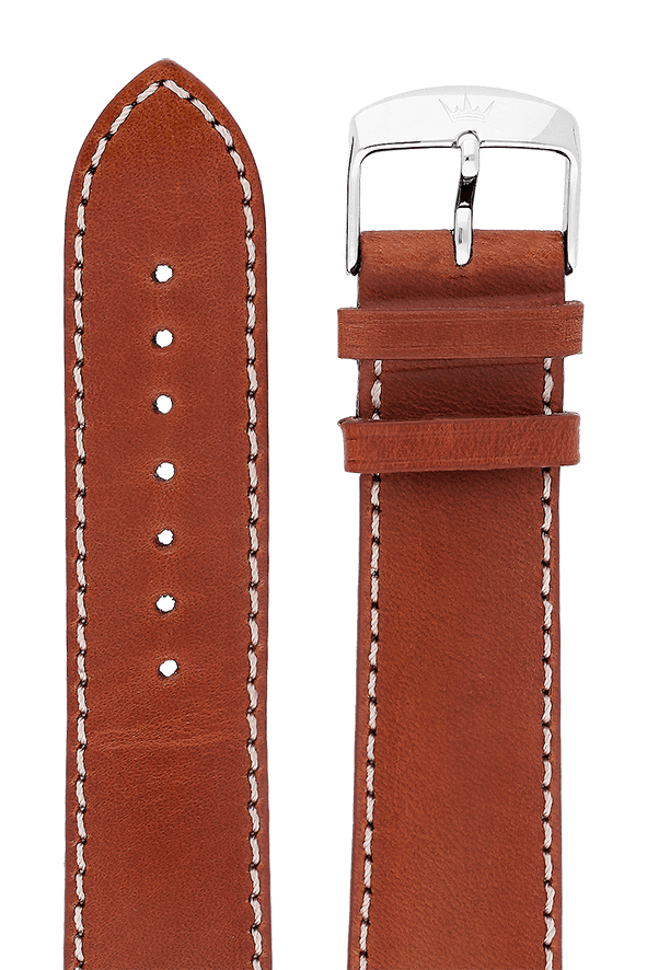 Yonger & Bresson Bracelet cuir Bracelet cuir camel homme 22 mm