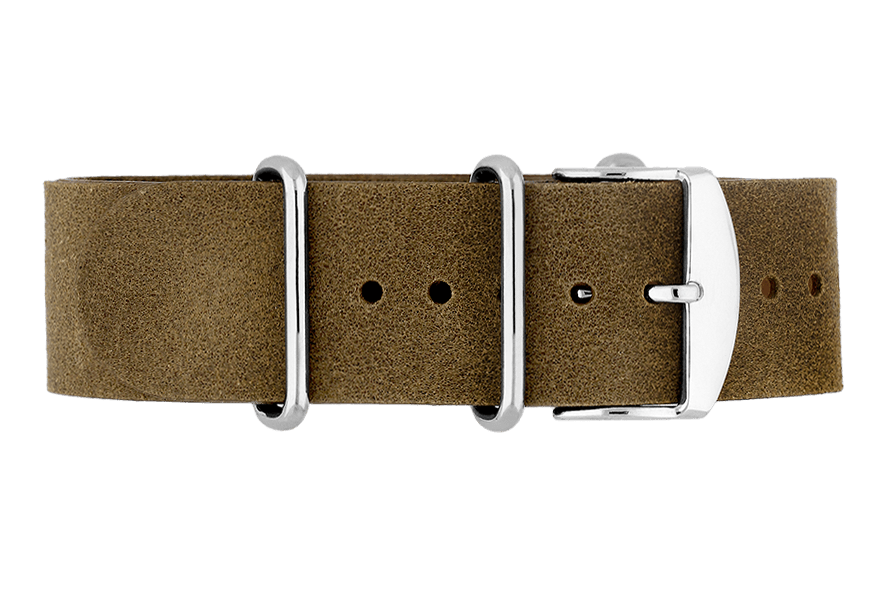 Yonger & Bresson Bracelet nato cuir Bracelet nato cuir kaki homme 22 mm