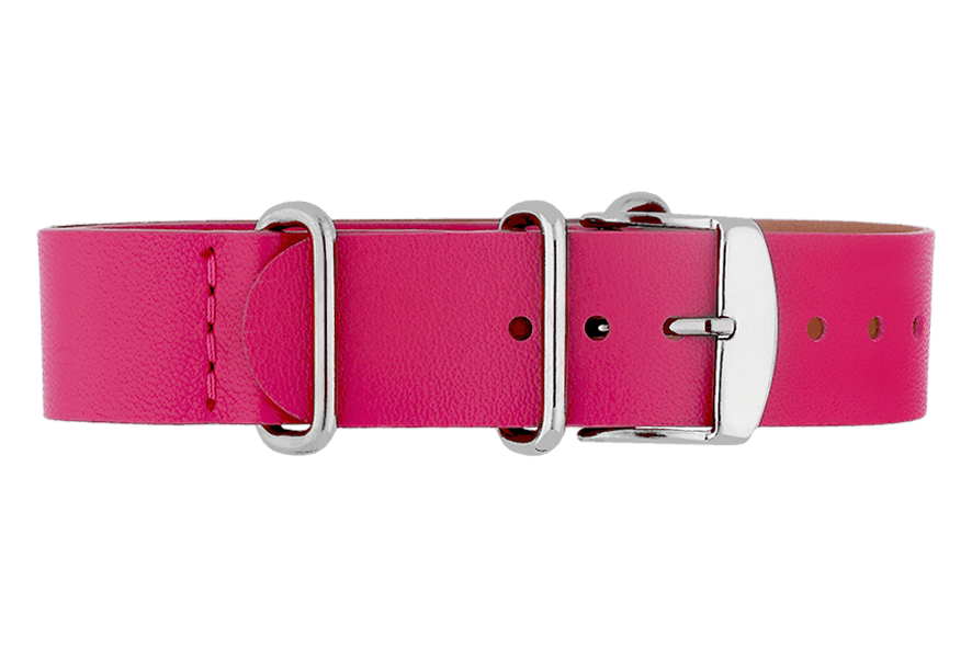 Yonger & Bresson Bracelet nato cuir Bracelet nato cuir rose femme 18 mm