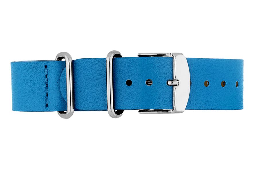 Yonger & Bresson Bracelet nato cuir Bracelet nato cuir turquoise femme 18 mm