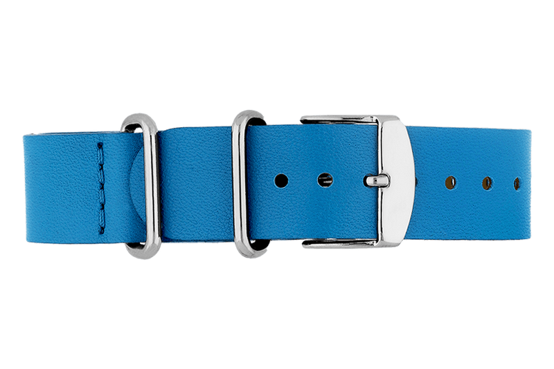 Yonger & Bresson Bracelet nato cuir Bracelet nato cuir turquoise femme 18 mm