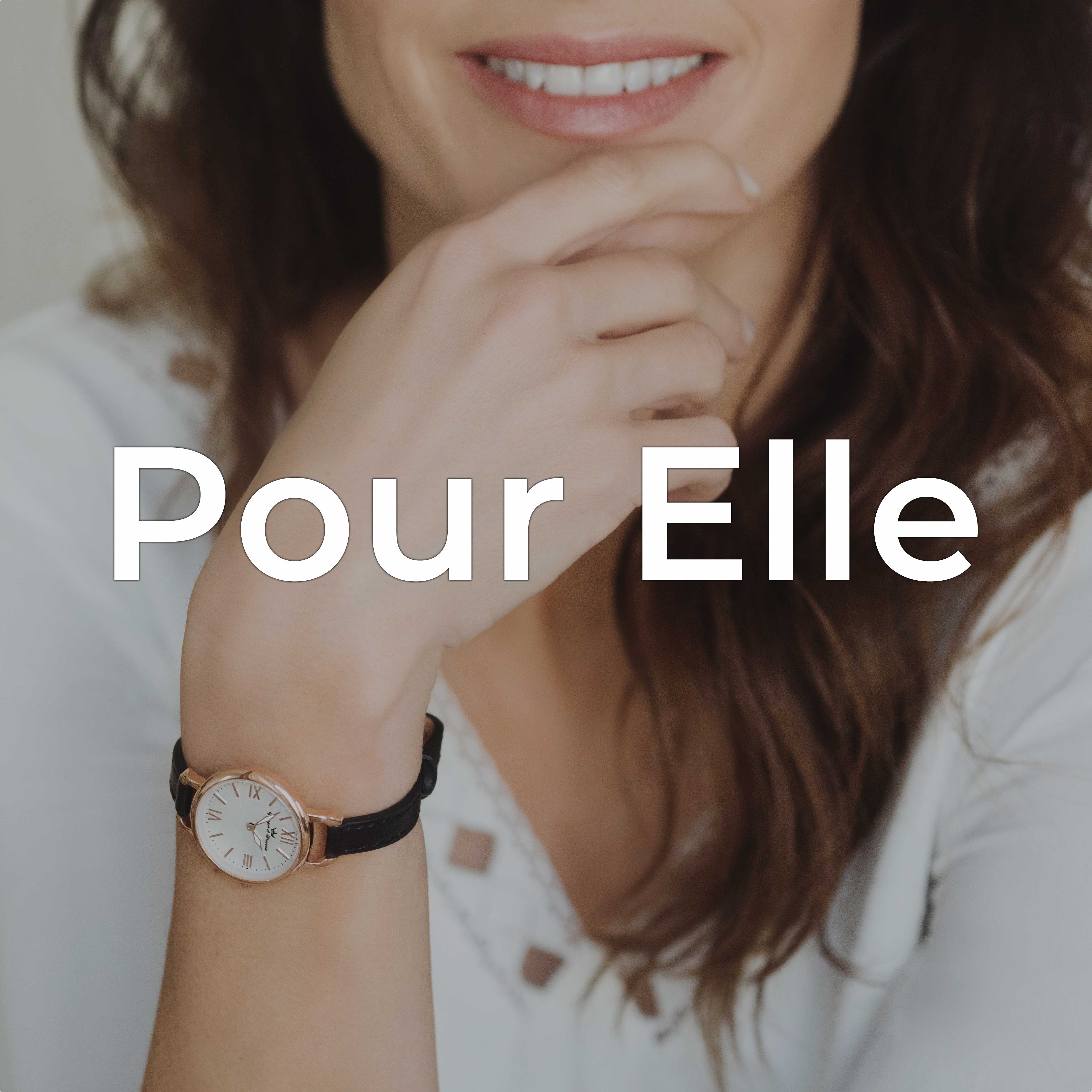 Montre femme luxe design bracelet cuir