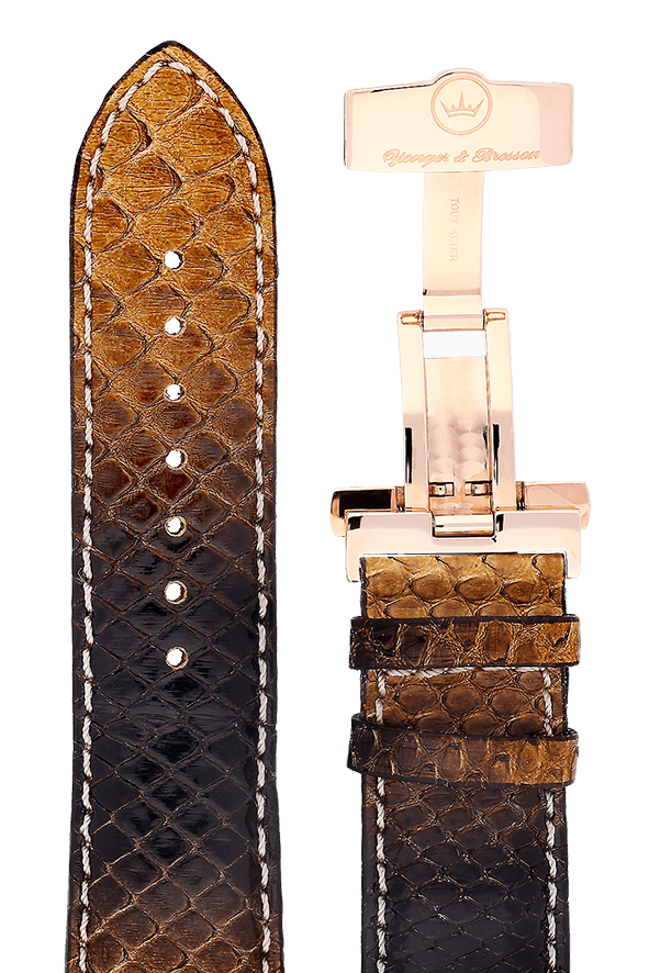 Yonger & Bresson Bracelet cuir Bracelet cuir marron homme 22 mm